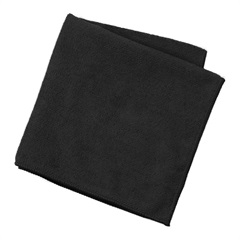 16" Black Microfiber Towel, MFMP16BK